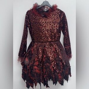 Chasing Fireflies Wishcraft Girls Devil Halloween Costume Dress Size 16 Tulle